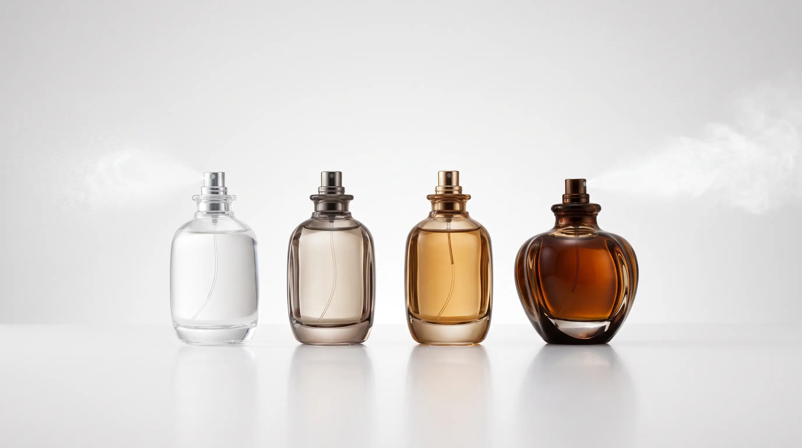 Different perfume concentration types from Eau de Cologne to Parfum